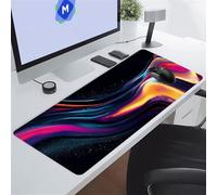 TengYuer Alfombrilla de Ratón para Juegos 800x300x3 mm Alfombrilla Ratón Grande Alfombrilla Escritorio Extendida con Base de Goma Antideslizante para Gamers PC y Portátil (Fluido Azul Negro)