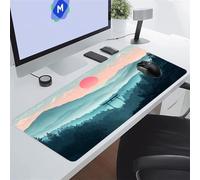 TengYuer Alfombrilla de Ratón para Juegos 800x400x3 mm Alfombrilla Ratón Grande Alfombrilla Escritorio Extendida con Base de Goma Antideslizante para Gamers PC y Portátil (Jungla Montaña Sol)