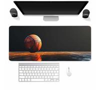 TengYuer Alfombrilla de Ratón para Juegos de Grande, Alfombrilla Ratón XXL 800x300x3mm, Tapete de Escritorio Extendida, Superficie Suave y Lisa, Mejora la Precisión y la Velocidad (Baloncesto)