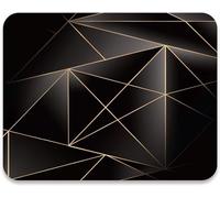 TengYuer Alfombrilla Ratón 400x450x3mm Negro Marrón Geometría Alfombrilla de Ratón para Jugadores con Base de Goma Antideslizante Lavable en la Lavadora para Oficina PC Ordenador Juego