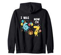 Tenía 6 años Ahora Tengo 7 cumpleaños 6 7 Divertidos niños de Seis Siete cumpleaños Sudadera con Capucha