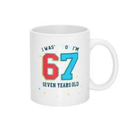 Tenía 6 Años, Ahora Tengo 7. Divertido Meme De 67 Años. Cumpleaños De 7 Años. Taza De Café Chic Mug Con Asa Tazas De Desayuno Para Oficina Hogar Leche 330Ml