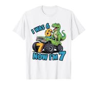Tenía Seis años, Ahora Tengo Siete años, Dinosaurio 67 Meme, séptimo cumpleaños, niños Camiseta