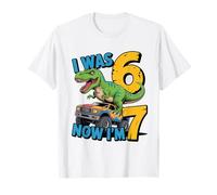 Tenía Seis años, Ahora Tengo Siete años, Dinosaurio 67 Meme, séptimo cumpleaños, niños Camiseta