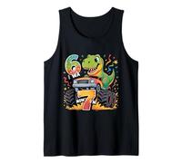 Tenía Seis años, Ahora Tengo Siete años, Dinosaurio 67 Meme, séptimo cumpleaños, niños Camiseta sin Mangas