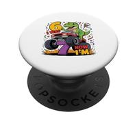 Tenía Seis años, Ahora Tengo Siete años, Dinosaurio 67 Meme, séptimo cumpleaños, niños PopSockets PopGrip Adhesivo