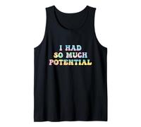 Tenía Tanto potencial Divertido Física Broma Retro Groovy Camiseta sin Mangas