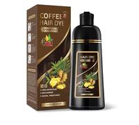 Teñido de hierbas para el cabello 4 en 1 champú, fórmula vegetal para cubrir el cabello blanco, efecto instantáneo, 4 colores opcionales, 500 ml (El café color)