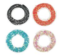 Teniinet 4PCS 50?Handmade African Waist Beads for Women Non-Stretching