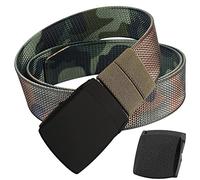 TENINE Cinturón Reversible 2 en 1 para Hombre Mujer, Cinturón Táctico Casual Unisex Doble Cara Hebillas Metálicas Ajustables & YKK, 1 Cinturón 2 Colores