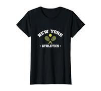 Tenis Atletismo de Nueva York Camiseta gráfica económica, Mujer, Negro, XL