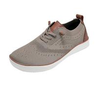 Tenis casuales de malla para hombre, ajuste ancho, ligeros, transpirables, cómodos, para caminar, suela plana, suave, zapatos Oxford para hombre, zapatos de moda al aire libre antideslizantes, Brown