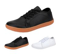 Tenis casuales para hombres y mujeres, de caña baja, con cordones, planos, antideslizantes, impermeables, a la moda, casuales, zapatos de vestir, ligeros, para senderismo, cómodos y cómodos, Black, 39