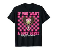 Tenis Chica Mamá Si Quieres Un Servicio Suave Ve A Conseguir Helado Camiseta