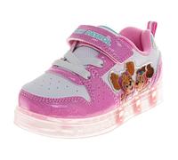 Tenis con luz LED para niñas, diseño de Minnie Mouse, Frozen Stitch Paw Patrol Moana, Disney Princess, zapatos LED casuales para niña, talla 6-10, niños pequeños 11-12, Algodón de azúcar, 25 EU