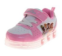 Tenis con luz LED para niñas, diseño de Minnie Mouse, Frozen Stitch Paw Patrol Moana, Disney Princess, zapatos LED casuales para niña, talla 6-10, niños pequeños 11-12, Fresa Crema, 26 EU