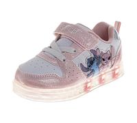 Tenis con luz LED para niñas, diseño de Minnie Mouse, Frozen Stitch Paw Patrol Moana, Disney Princess, zapatos LED casuales para niña, talla 6-10, niños pequeños 11-12, Carnation, 12 Little Kid