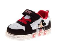 Tenis con luz LED para niños, diseño de la Patrulla Canina, Mickey Mouse, Spiderman, Sonic Avengers, informales, para niños, talla 6-10, niño pequeño 11-12, Negro/Blanco, 26 EU