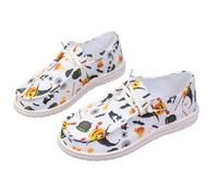 Tenis de lona para mujer, de Halloween, con estampado de esqueleto de calabaza, parte superior baja, con cordones, transpirables, cómodos, de lona, zapatos deportivos para mujer, A03, 36.5 EU