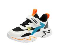 Tenis de lona para niños, primavera, verano, otoño e invierno, malla transpirable, ajustable, cordones medianos y grandes, zapatos deportivos casuales para niños, zapatos de lona para niñas, Orange