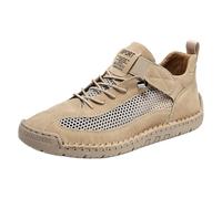 Tenis de malla para hombre, informales, formales, de gran tamaño, de malla, cómodos, para conducir, de verano, transpirables, antideslizantes, ligeros, informales, para el ocio, para patineta, Khaki