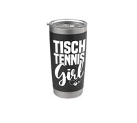 Tenis de mesa Girl con texto en alemán Vaso térmico de acero inoxidable de doble pared