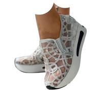 Tenis de moda para mujer 2025, bordado floral, malla transpirable, zapatos de cuña para caminar, ortopédicos, ligeros, cómodos, informales, elegantes, de espuma viscoelástica, zapatos deportivos para