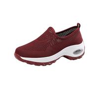 Tenis De Mujer, Ortopédicos Trekking Elegantes Zapatos Fitness Casual Andar Trainers Zapatillas Mujer Casual, Horma Ancha Comodos Bambas Deportiva Sneakers Vino 38