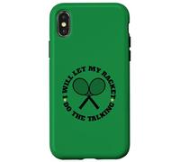 Tenis Dejaré Que mi Raqueta hable Carcasa para iPhone X/XS