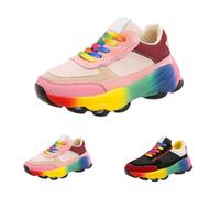 Tenis deportivos con cordones para hombre, estilo retro, con bloques de color, modernos, antideslizantes, informales, cómodos, para gimnasio, tenis y caminata, hot pink, 39 1/3 EU