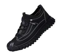 Tenis deportivos para hombre, para primavera y otoño, para exteriores, suaves, antideslizantes, para senderismo, deportes, ocio, moda, piel suave, para viajes, tenis Club C 85, Black, 6.5 UK 3X-Narrow