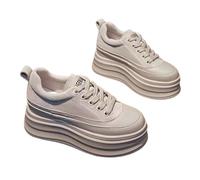 Tenis gruesos para mujeres y niñas, con plataforma de 3 pulgadas, ligeros, para viajes y regalos, Negro, 37 EU