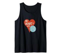 Tenis Mi corazón está con el Tenis Camiseta sin Mangas