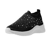 Tenis ortopédicos de ajuste extra ancho para mujeres y hombres, sin cordones, de espuma viscoelástica, con soporte de arco, tenis deportivos para correr, ligeros, transpirables, de malla, para