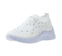 Tenis ortopédicos de ajuste extra ancho para mujeres y hombres, sin cordones, de espuma viscoelástica, con soporte de arco, tenis deportivos para correr, ligeros, transpirables, de malla, para