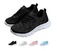 Tenis ortopédicos de lujo para mujer, con soporte de arco suave, antideslizantes, cómodos, ortopédicos, para caminar, con estampado de encaje hueco, malla transpirable, soporte de arco, zapatos