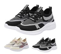 Tenis para correr para mujer, de malla transpirable, antideslizantes, atléticos, para caminar, deportes, informales, ligeros, tenis, Black, 37 EU