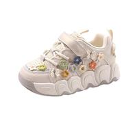 Tenis para niñas pequeñas, a la moda, para invierno, impermeables, planos, para mantener el calor, cómodos, talla 2 para niños grandes, beige, 28 EU