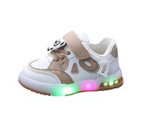Tenis para niñas y niñas, tenis atléticos, para correr, caminar, ligeros, iluminados, para niños pequeños, zapatos de bebé para niños de 12 a 18 meses, Khaki, 31 EU