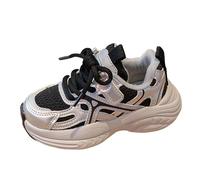 Tenis para niños, antideslizantes, ligeros, transpirables, para correr, caminar, niñas de 3 a 12 años, Black, 27 EU