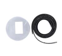 Tenis Racket Head Frame Guard Tape Premium Nylon Self Adhesive Hook y Loop Protection Tape para raquetas de tenis 3 unids Set con carcasa de plástico 21 mm ancho 378 mm de longitud (Negro)