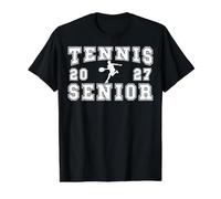 Tenis Senior Tenis Nocturno Senior 2027 Graduación 1 Camiseta gráfica económica, Hombre, Negro, L
