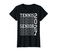 Tenis Senior Tenis Nocturno Senior 2027 Graduación 6 Camiseta gráfica económica, Mujer, Negro, L