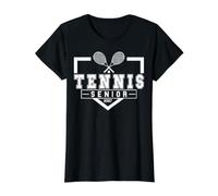 Tenis Senior Tenis Nocturno Senior 2027 Graduación 8 Camiseta gráfica económica, Mujer, Negro, L