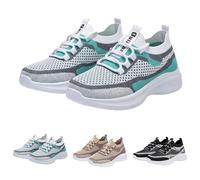 Tenis sin cordones para mujer, de malla transpirable, para gimnasio, antideslizantes, atléticos, para caminar, deportes, informales, ligeros, para correr, azul celeste, 38 EU