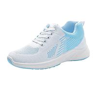 Tenis - Zapatillas ortopédicas para mujer, zapatillas de deporte, para mujer, cómodas, antideslizantes, zapatillas ortopédicas, cómodas, deportivas, zapatillas de cuña, zapatillas de tenis, E azul
