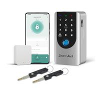 TenixLox Caja de Seguridad para Llaves de Casa, IP66 Impermeable, Colgar Caja de Bloqueo Llave con APP y Timbre Incorporado, Smart Lock Box para Casa, Coche, Aire Libre