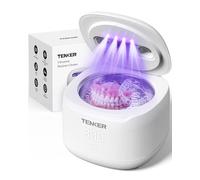 TENKER Máquina limpiadora ultrasónica de retenedores, limpiador ultrasónico de dentaduras postizas de 49 kHz para protectores nocturnos, frenos, alineadores, cepillos de dientes