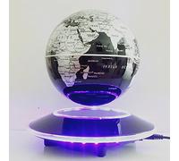 Tenlacum 6 pulgada electrónico levitación magnética flotante globo mapamundi con escaparate LED luces hogar oficina negocio regalo decoración (negro)