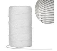tenn well Cordón de persiana romana de 1,5 mm, 328 pies, 100 metros, cuerda trenzada de nailon para persianas, colgar fotos, hacer pulseras y manualidades (blanco)